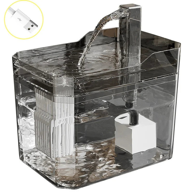 Fontaine à eau pour chat — Filtrante, circulante & rechargeable USB