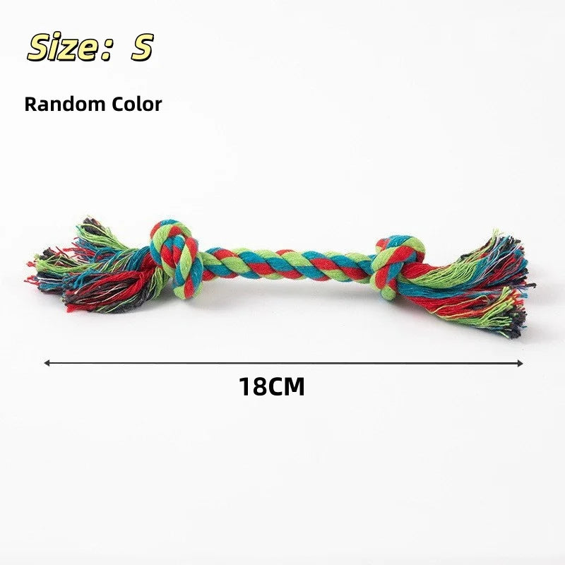 Corde à Double Nœud en Coton pour Chien & Chat – Jouet Mordant, Nettoyage Dentaire, 15 ou 21 cm