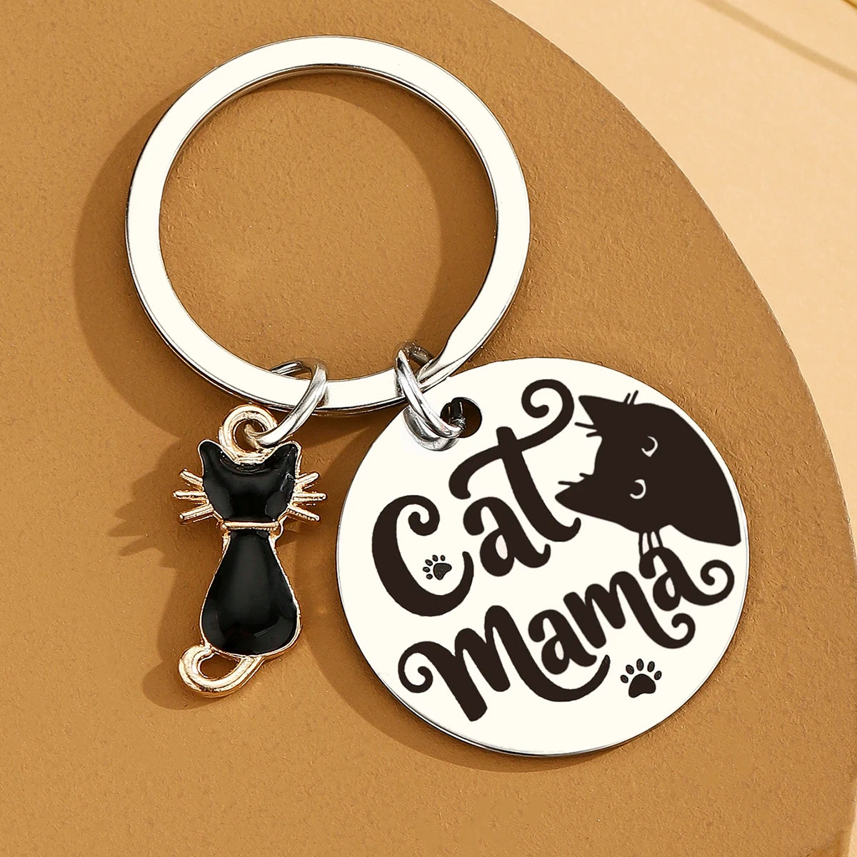 Cadeau voor kattenliefhebbers: originele en grappige sleutelhanger voor Halloween, ideaal voor liefhebbers van zwarte katten.