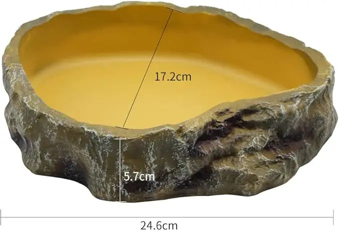 Bol Imitation Roche en Résine pour Reptiles – Terrarium