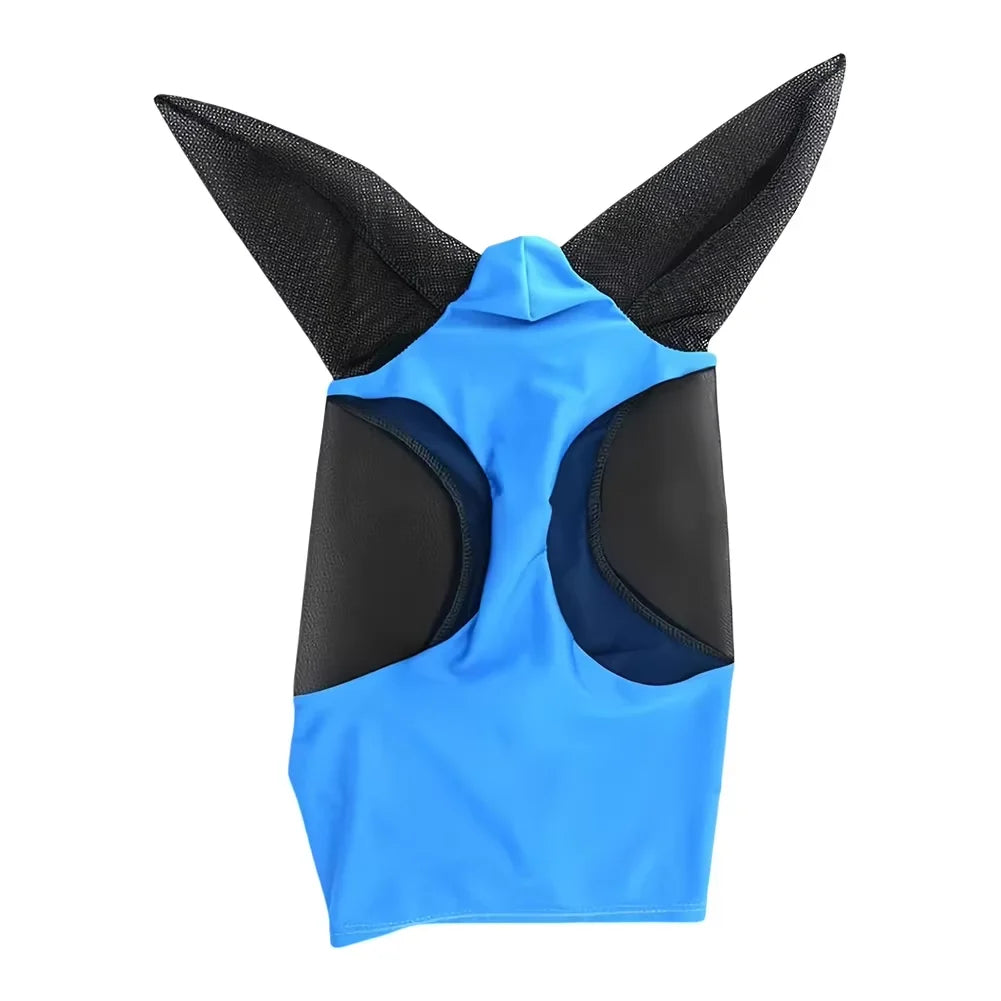 Masque Anti-Mouches pour Cheval en Lycra – Avec Oreilles, 3 Couleurs