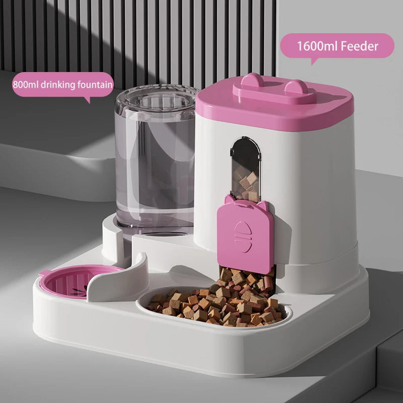 Gamelle & Abreuvoir 2-en-1 pour Chat & Chien – Séparation Sec/Humide
