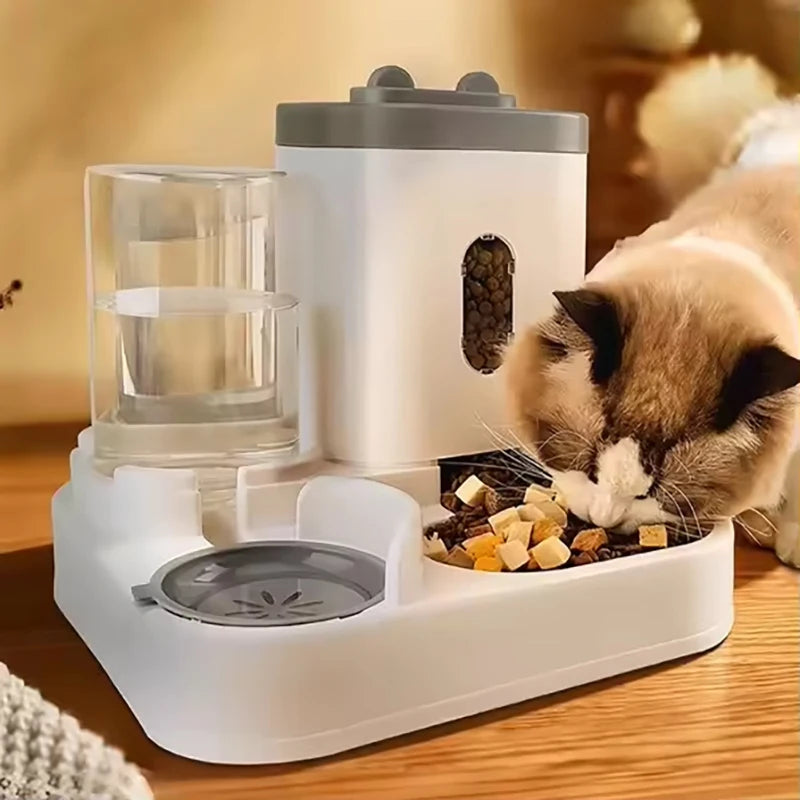 Gamelle & Abreuvoir 2-en-1 pour Chat & Chien – Séparation Sec/Humide