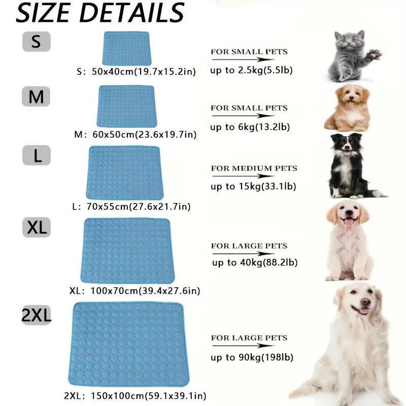 Tapis rafraîchissant pour chien et chat — Coussin d'été lavable