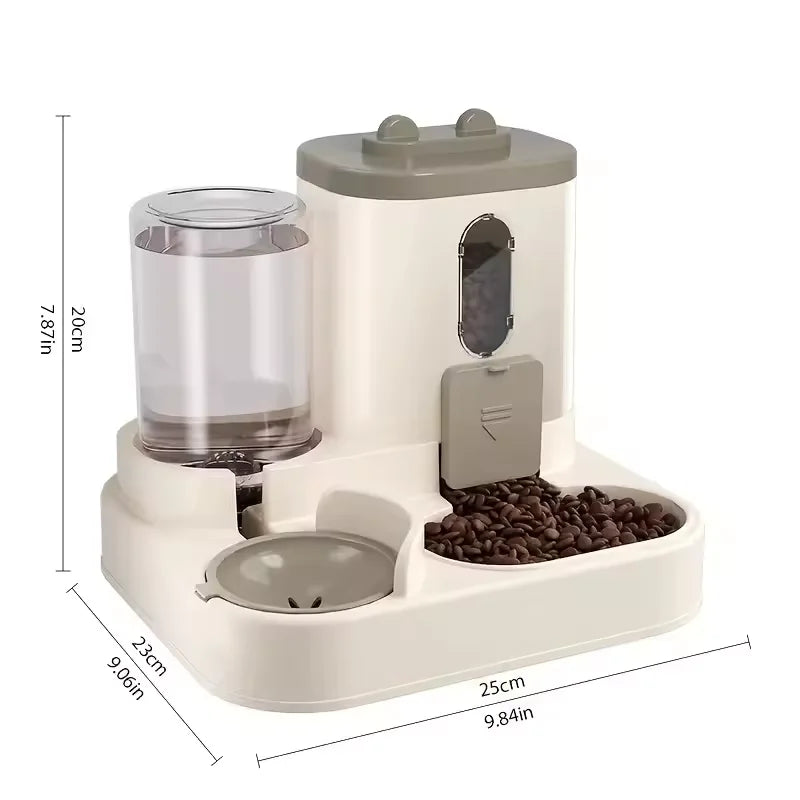 Gamelle & Abreuvoir 2-en-1 pour Chat & Chien – Séparation Sec/Humide