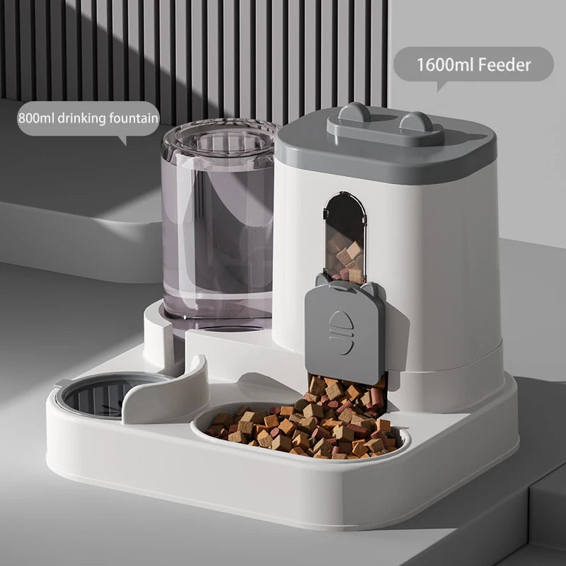 Gamelle & Abreuvoir 2-en-1 pour Chat & Chien – Séparation Sec/Humide