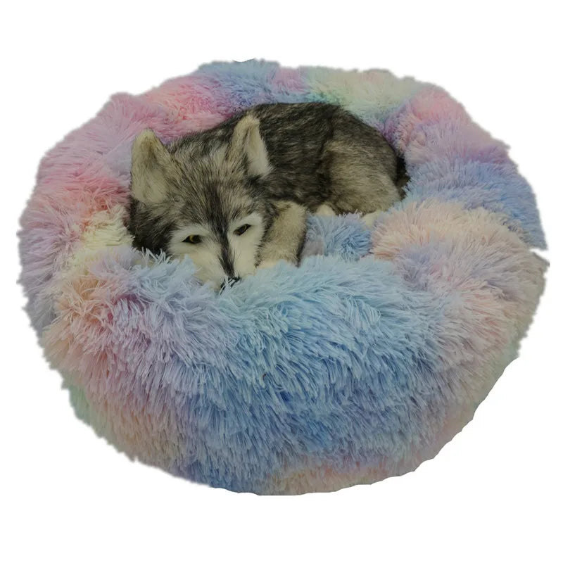 Lit Donut Apaisant pour Chien & Chat — Rond, Moelleux, Tailles XS à 110 cm