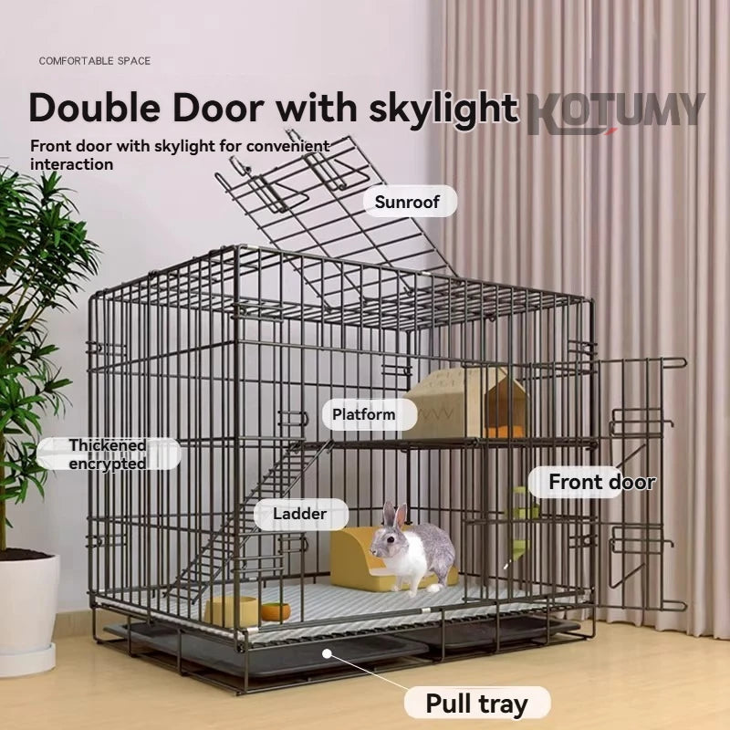 Maison multi-niveaux pour lapin