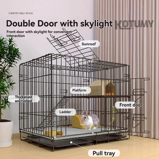 Maison multi-niveaux pour lapin