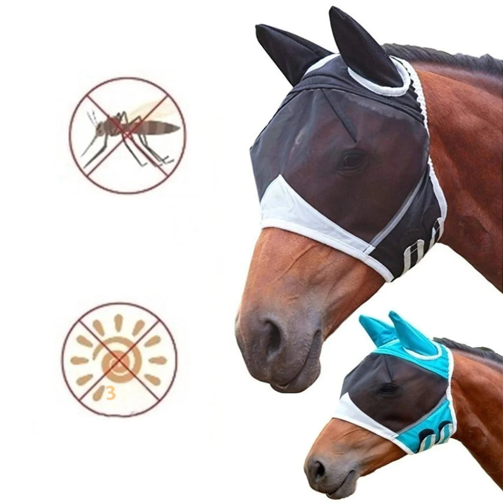 Elastisch gezichtsmasker met patroon, muggenbescherming, ademende bivakmuts met geïntegreerd muggennet.