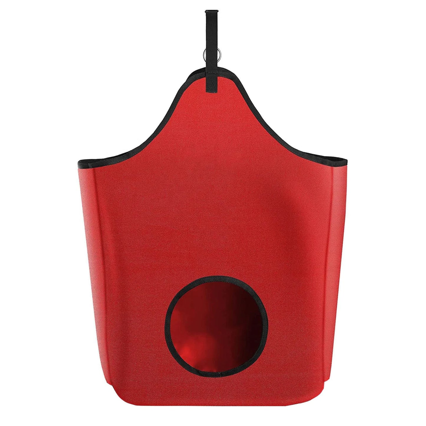 Equestrian 2024 hooinet voor paarden, verstevigde nylon onderkant met riemen, duurzaam PVC, elegante stiksels