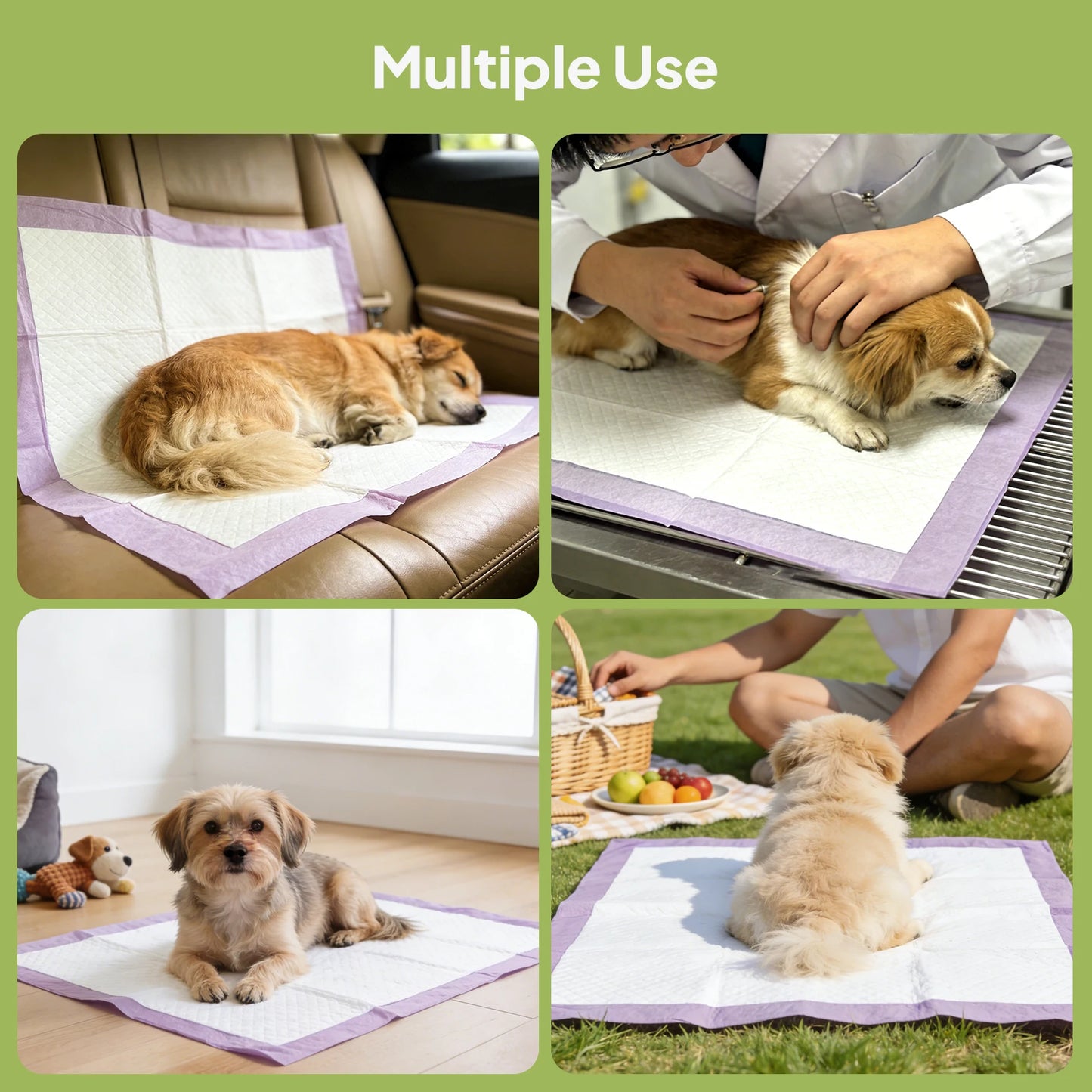 Tapis de Propreté pour Chiot & Chat | Parfum Lavande, Ultra-Absorbant & Anti-Fuites