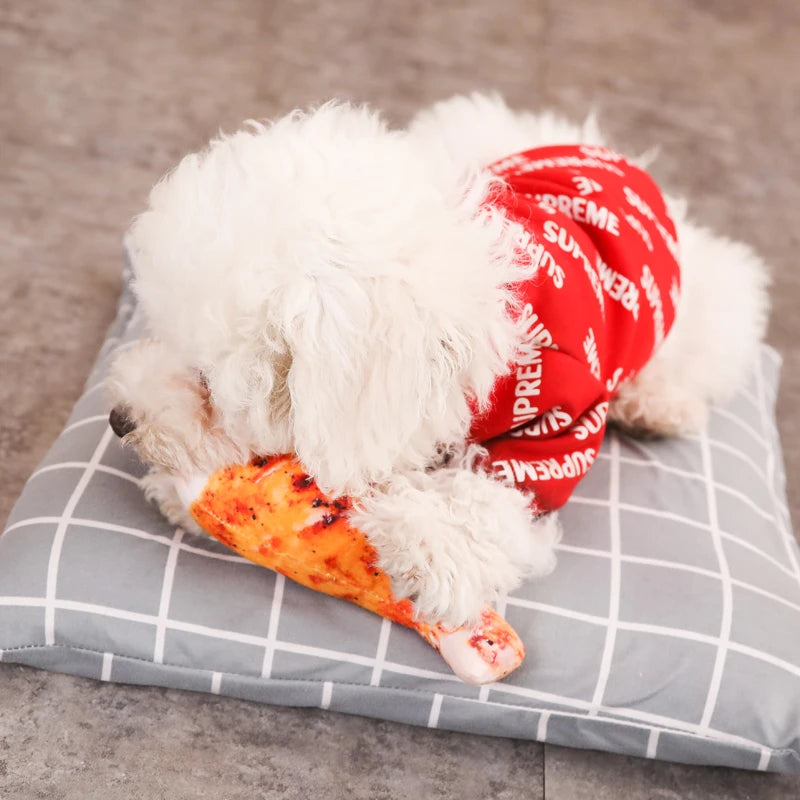 Jouet de Simulation pour chien, jeu amusant, chiot, grincement, pomme de terre, poulet, saucisse, conception d'os, jouets en peluche pour petits chiens