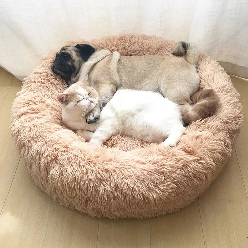 Lit Donut Apaisant pour Chien & Chat — Rond, Moelleux, Tailles XS à 110 cm