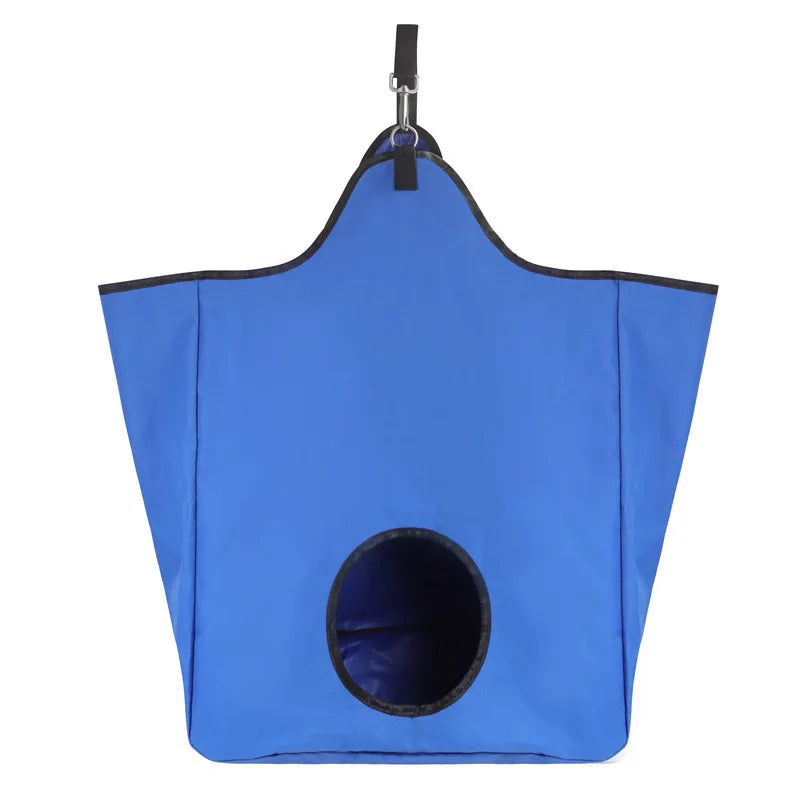 Equestrian 2024 hooinet voor paarden, verstevigde nylon onderkant met riemen, duurzaam PVC, elegante stiksels