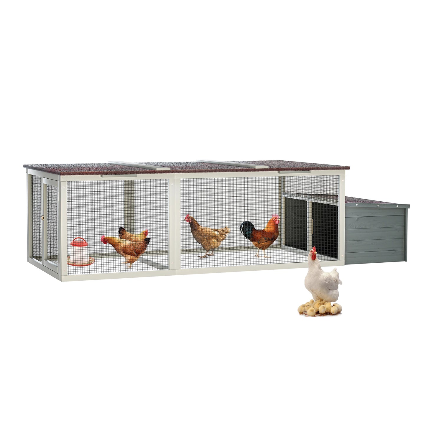 Poulailler en Bois Extérieur | Cage Sécurisée pour Poules, Lapins & Petits Animaux