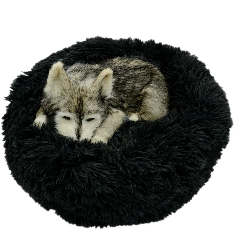 Lit Donut Apaisant pour Chien & Chat — Rond, Moelleux, Tailles XS à 110 cm