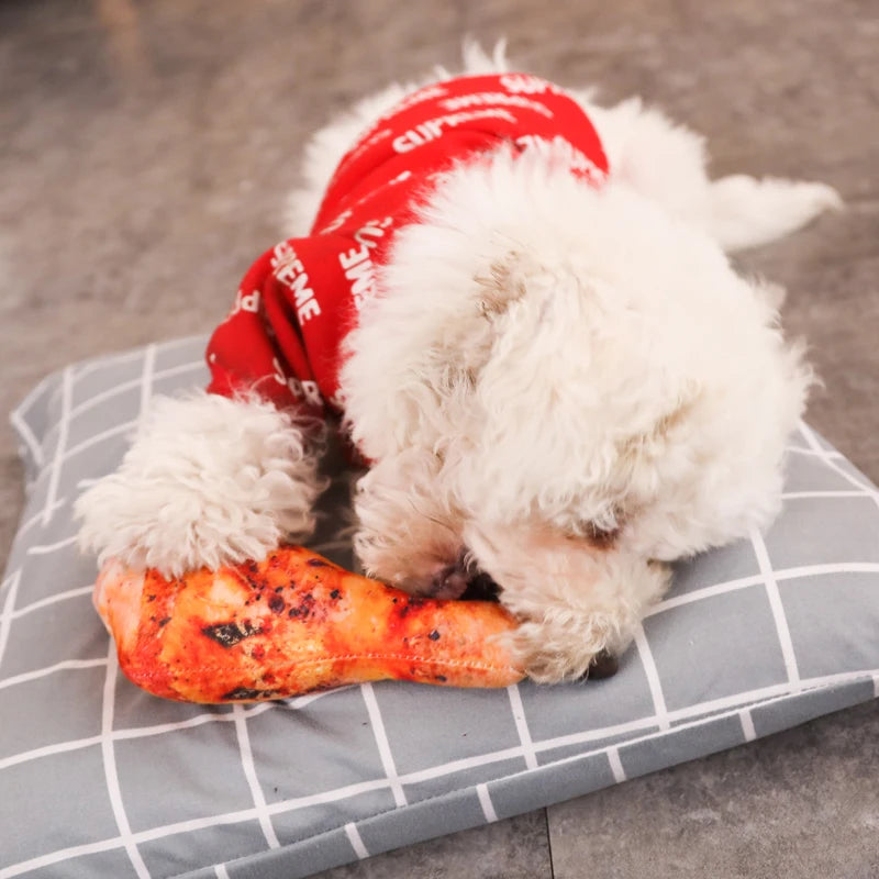 Jouet de Simulation pour chien, jeu amusant, chiot, grincement, pomme de terre, poulet, saucisse, conception d'os, jouets en peluche pour petits chiens