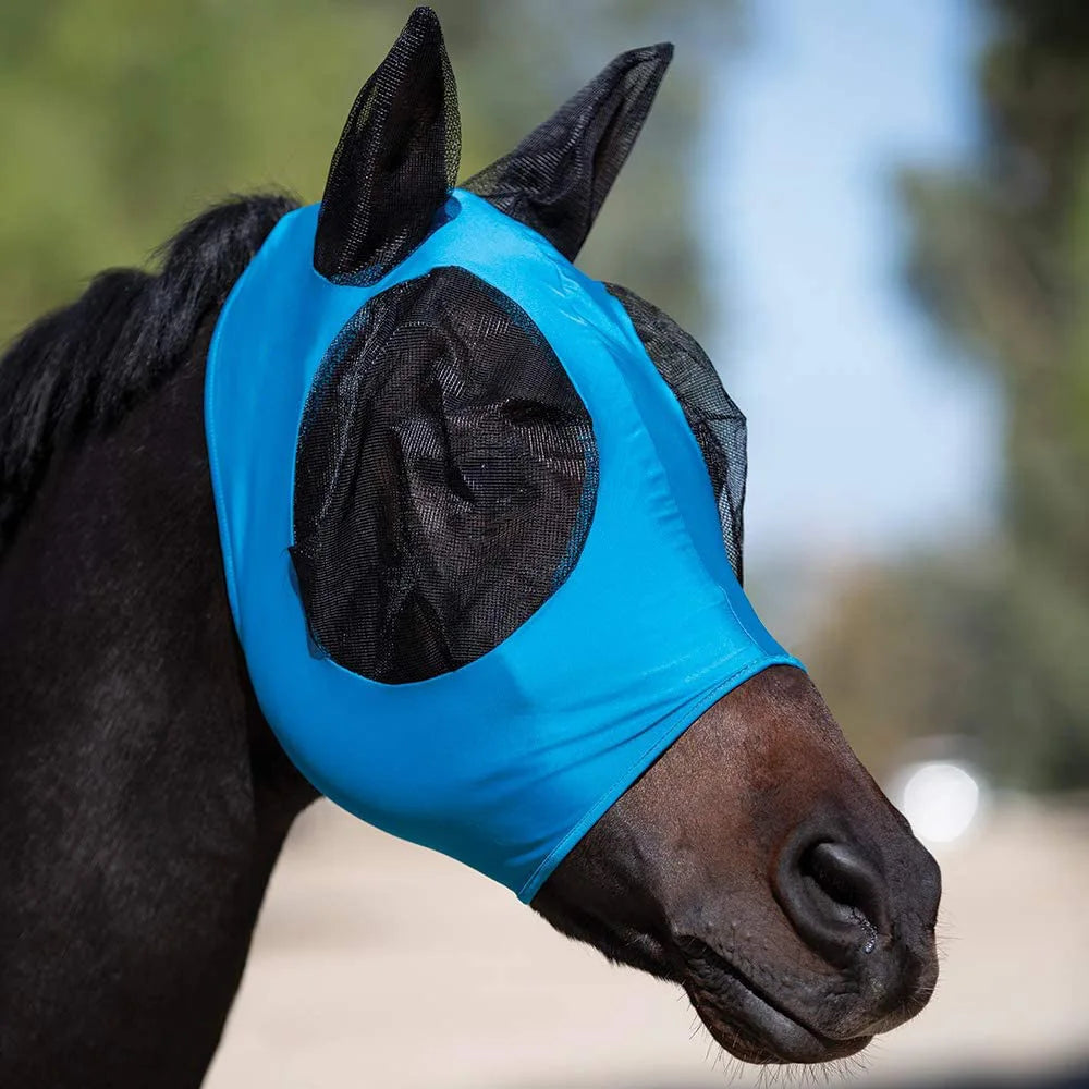 Ademende maskers voor paarden, bedrukt met diverse patronen, anti-muggen, onmiddellijke levering, uit voorraad leverbaar. Ruiteraccessoires.