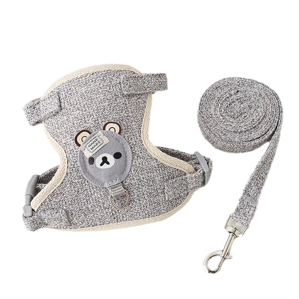 Joli petit gilet pour animaux de compagnie, sangle de poitrine, laisse pour chien, corde de Traction, marche, chien, chat, lapin, harnais, collier de caniche, accessoires pour chiens