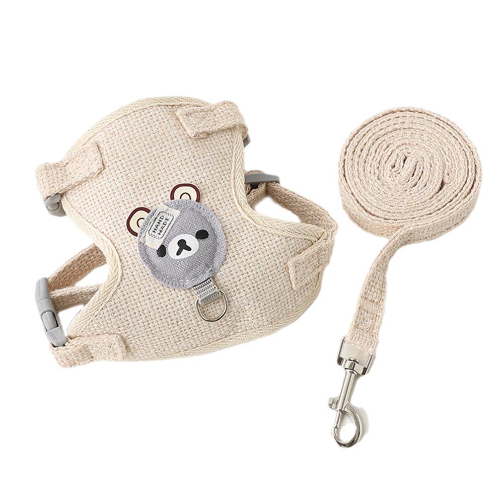 Joli petit gilet pour animaux de compagnie, sangle de poitrine, laisse pour chien, corde de Traction, marche, chien, chat, lapin, harnais, collier de caniche, accessoires pour chiens