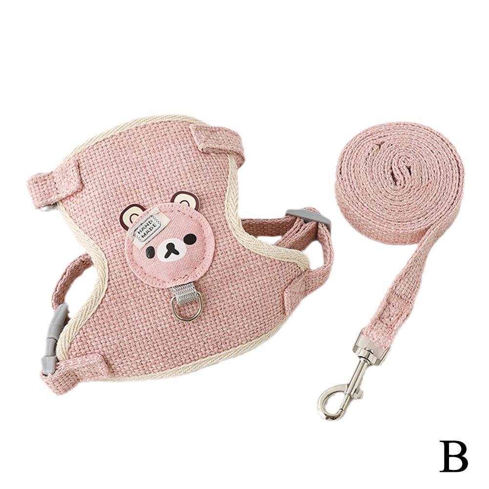 Joli petit gilet pour animaux de compagnie, sangle de poitrine, laisse pour chien, corde de Traction, marche, chien, chat, lapin, harnais, collier de caniche, accessoires pour chiens