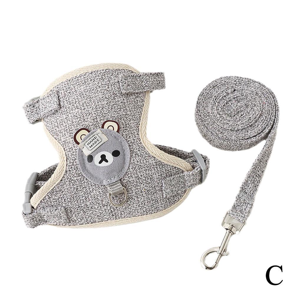 Joli petit gilet pour animaux de compagnie, sangle de poitrine, laisse pour chien, corde de Traction, marche, chien, chat, lapin, harnais, collier de caniche, accessoires pour chiens