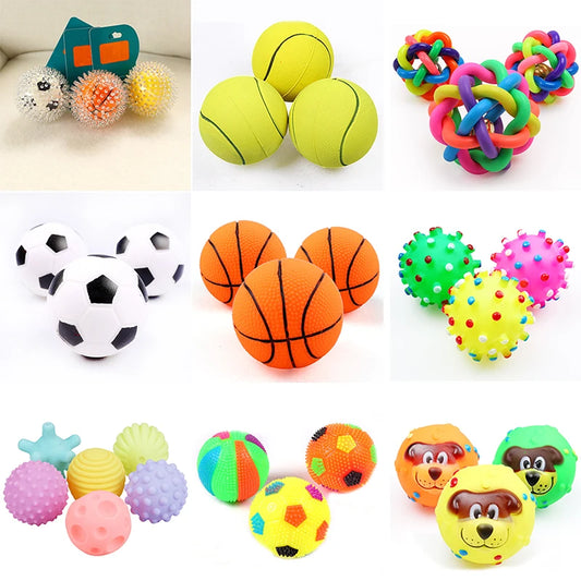 Balle Couinante pour Chiot & Petit Chien – 6 cm, 17 Modèles, Jouet à Mâcher XLeiPet