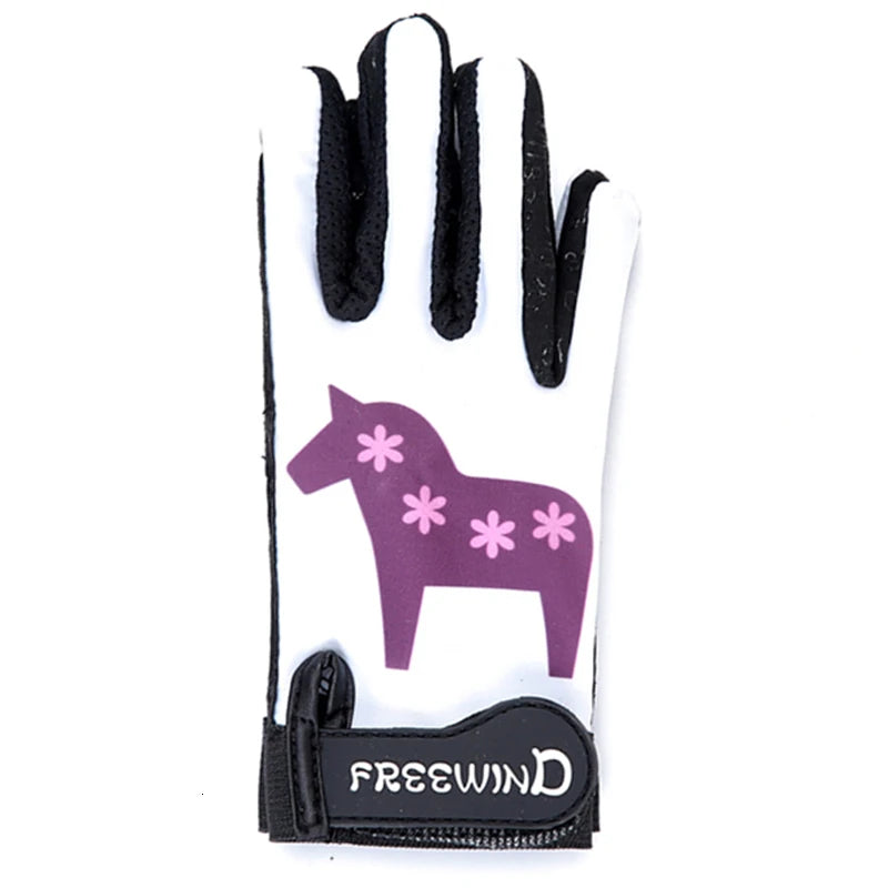 Antislip siliconengel, ultrafijne kinderrijhandschoenen, voor paarden, 2-12 jaar