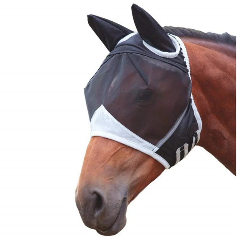 Elastisch gezichtsmasker met patroon, muggenbescherming, ademende bivakmuts met geïntegreerd muggennet.