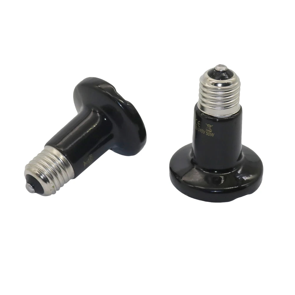 Ampoule Chauffante Céramique pour Reptiles – E27, 25W à 100W