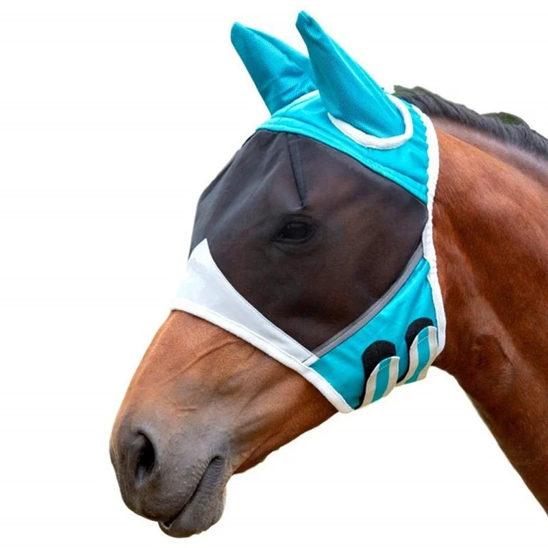 Elastisch gezichtsmasker met patroon, muggenbescherming, ademende bivakmuts met geïntegreerd muggennet.