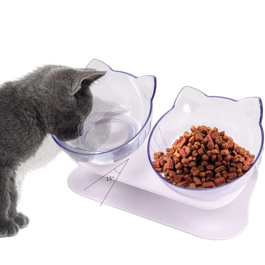 Double Gamelle Inclinable 15° pour Chat