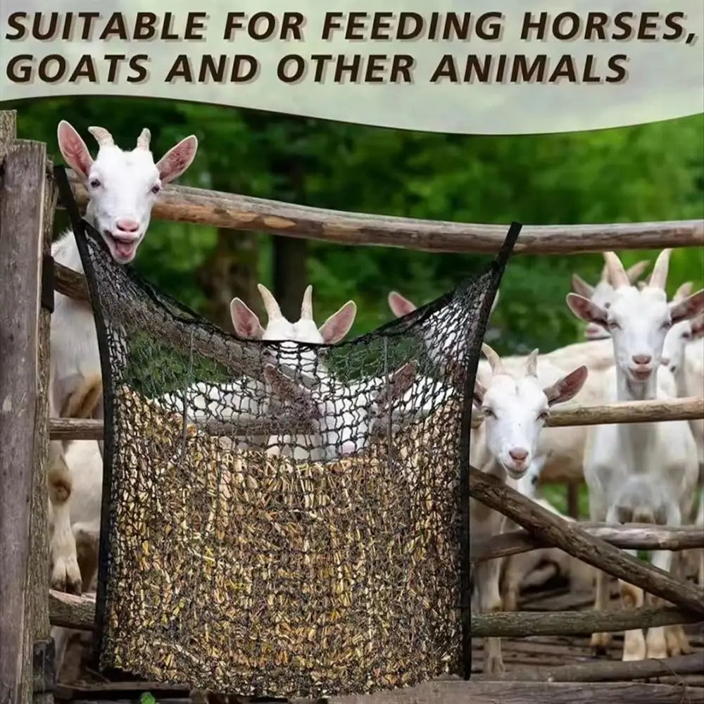 1 stuk nieuwe slowfeed hooinet hangend 80x90cm paardenhooinet grote capaciteit hooivoederzak voor paarden geiten schapen