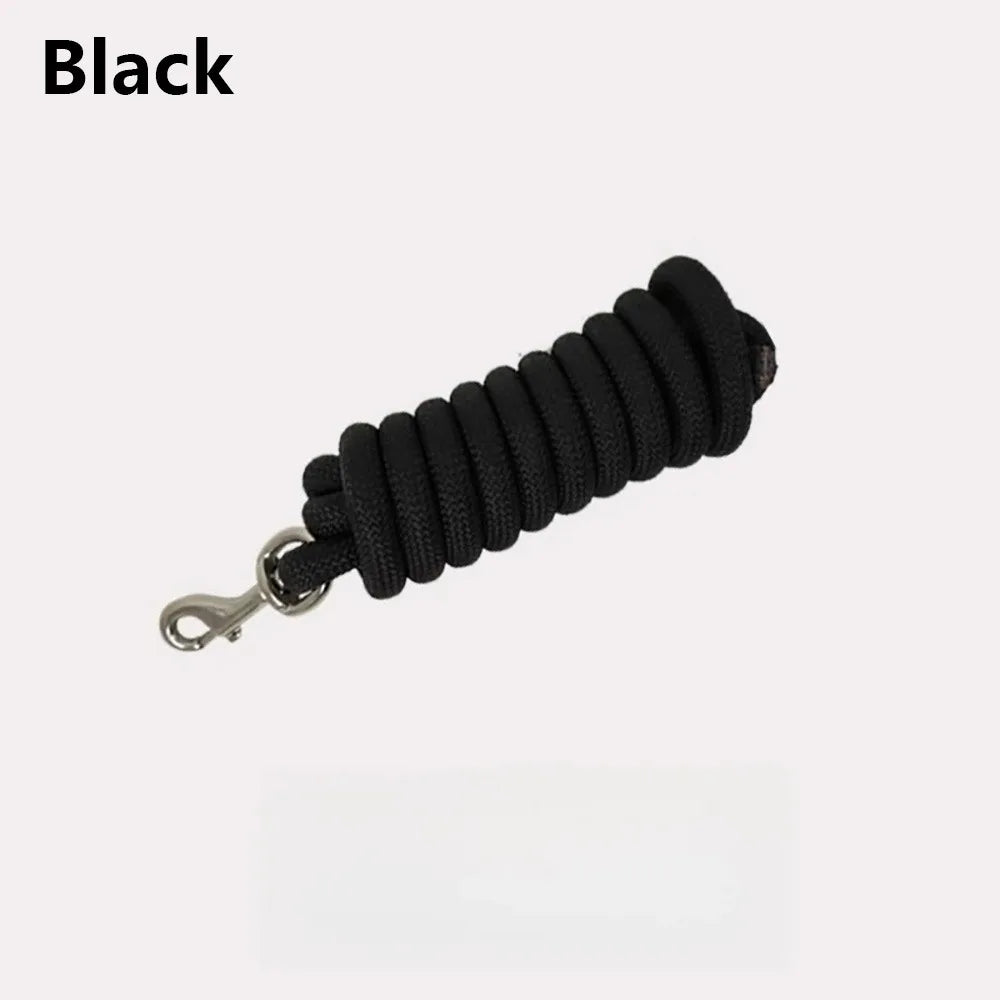 1 pièce, nouvelle corde de laisse pour cheval de 250 cm, résistante et renforcée, avec mousqueton, corde de longe robuste pour l'entraînement et la promenade