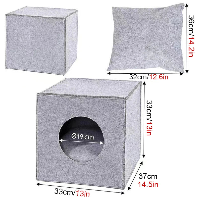 Tente-Lit Pliable pour Chat — Cave Cosy 2-en-1