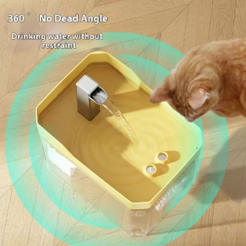 Fontaine à eau pour chat — Filtrante, circulante & rechargeable USB