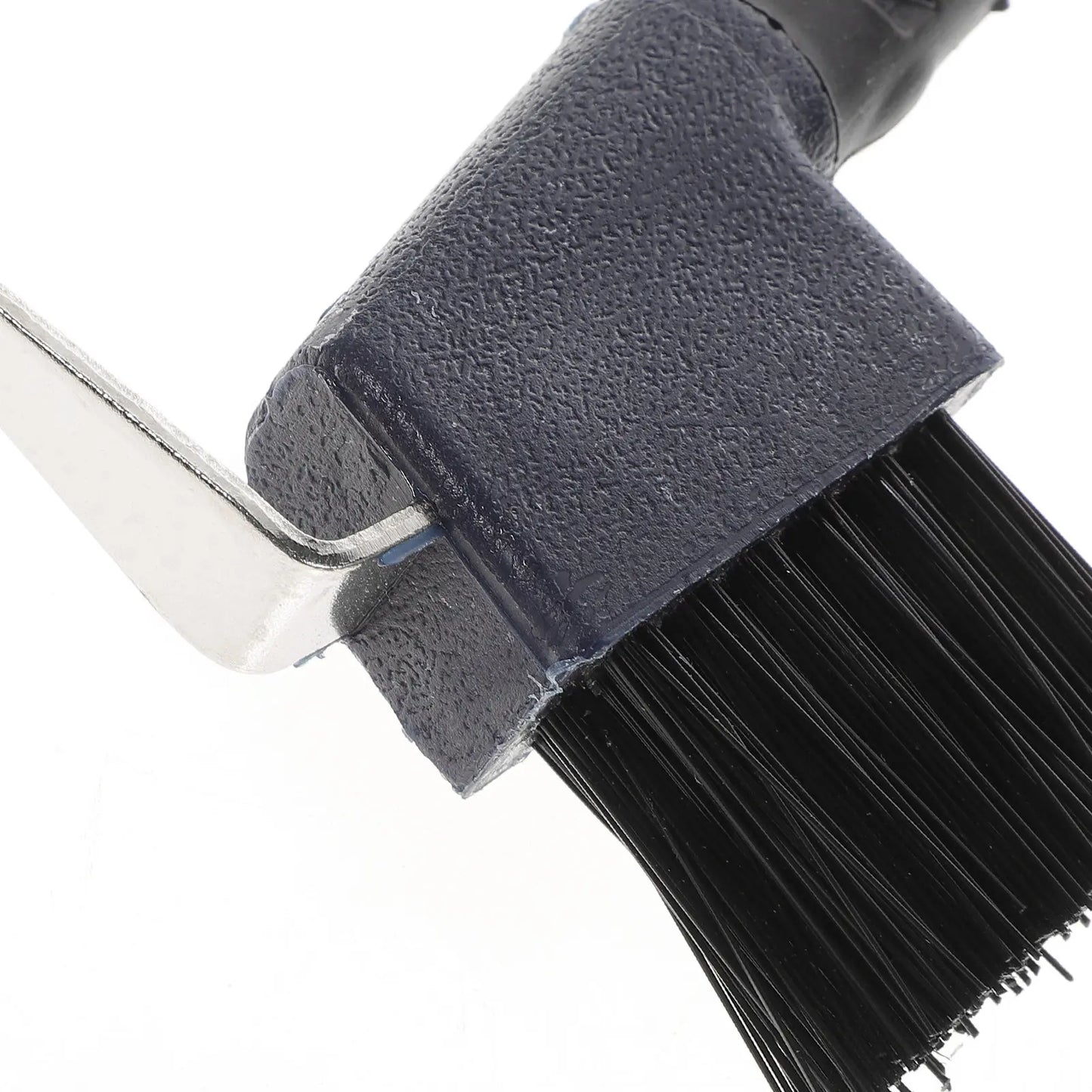 Cure-ongles en acier inoxydable avec brosse à poils en nylon et poignée caoutchoutée pour le toilettage des chevaux, outils d'entretien des sabots