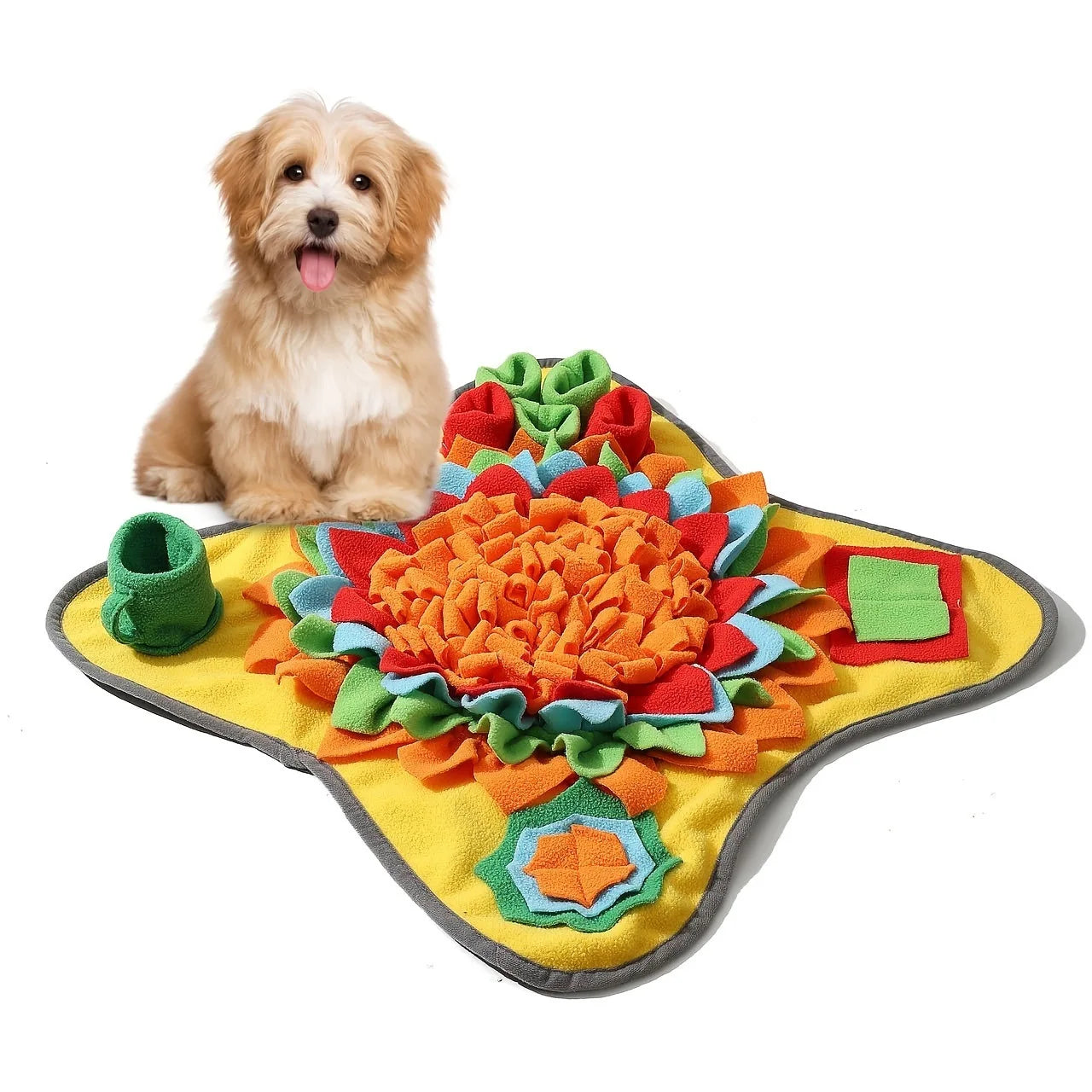 Tapis de Reniflage Interactif pour Chien – Puzzle d'Alimentation, Polaire Shaker, Anti-Ennui