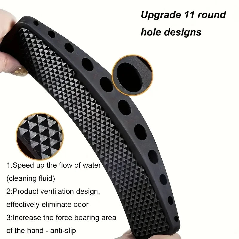 Brosse 6 en 1 pour cheval — Bain, massage & épilation