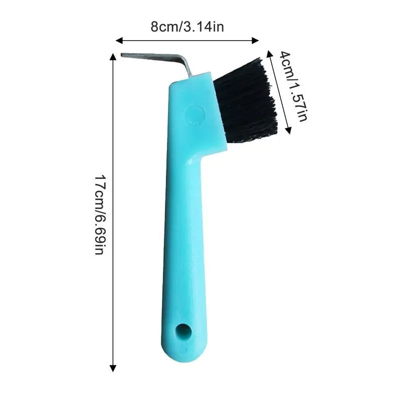 Cure-Pied 2-en-1 pour Enfant – PP Coloré, Brosse Intégrée, Pansage Cheval