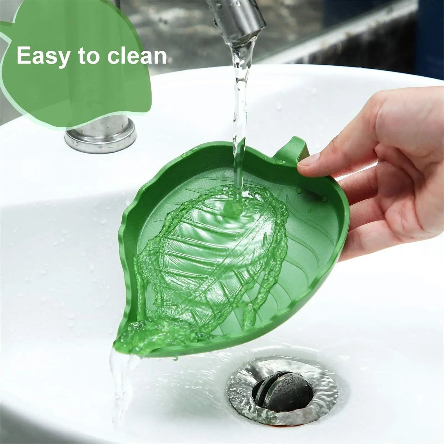 Gamelle en Forme de Feuille pour Reptiles – Eau & Nourriture, PP, S / L