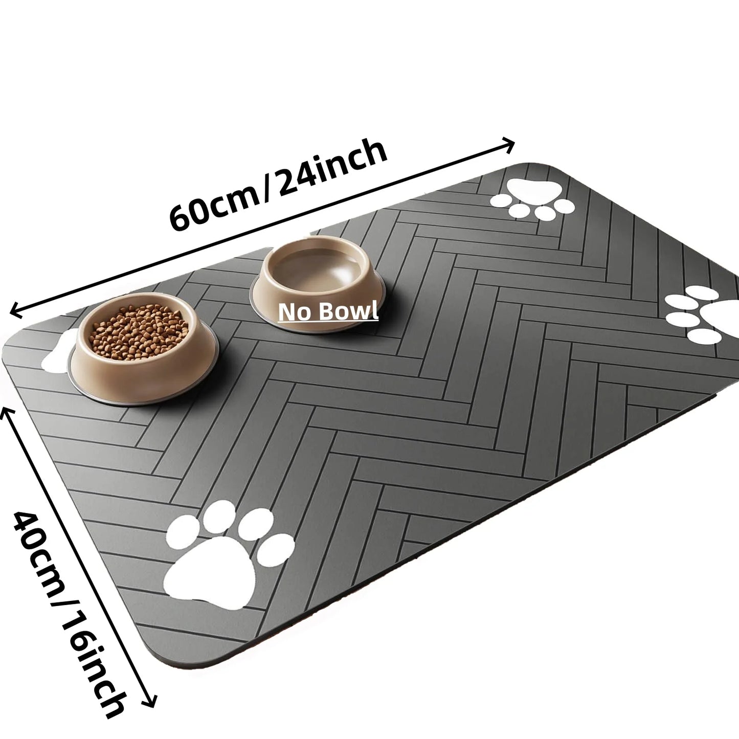 Tapis d’alimentation absorbant pour chien et chat