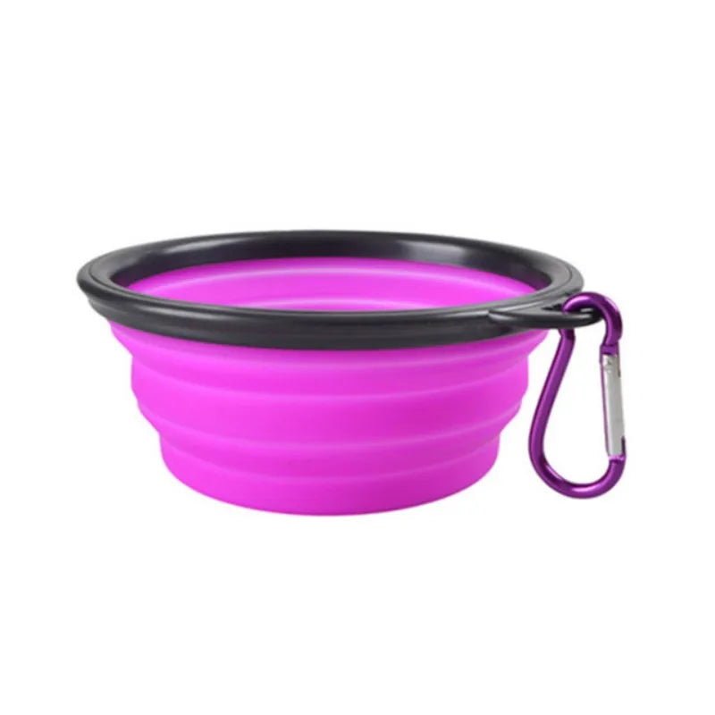 Draagbare voerbak voor huisdieren, duurzame TPR-voerbak voor katten en honden, opvouwbare siliconenbak voor reizen en buitenactiviteiten, voer- en drinkbak.