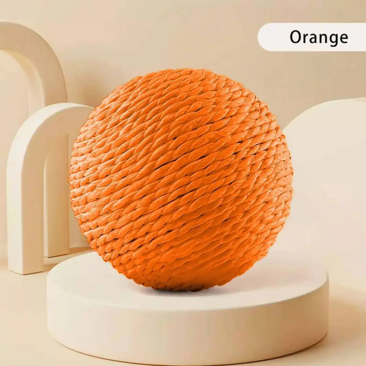 Balle à griffer interactive en sisal pour chatons, jouet anti-morsure, 10 cm, super grosse balle sonore pour chats, accessoires pour animaux de compagnie