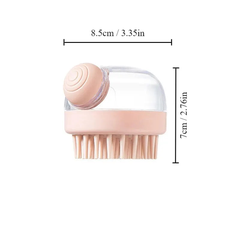 Brosse de Bain en Silicone pour Animaux | Distributeur de Shampoing & Massage Doux