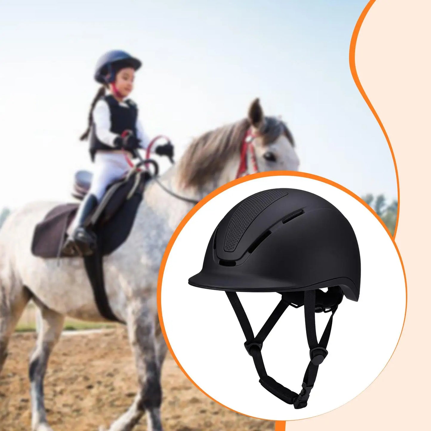 Casque équestre modulaire Tooyful – PC EPS, ventilé, tour de tête 53–57 cm