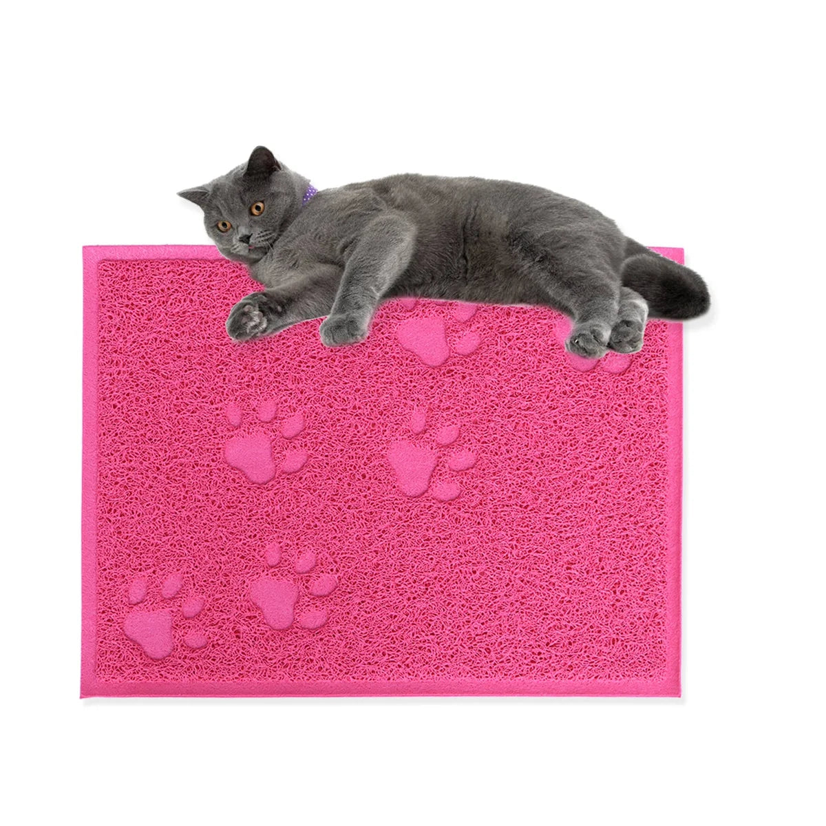 Kattenbakmat 30x40cm, gemakkelijk schoon te maken, gemaakt van waterdicht en stijlvol PVC, wasbaar en ideaal voor het reinigen van huisdieren.