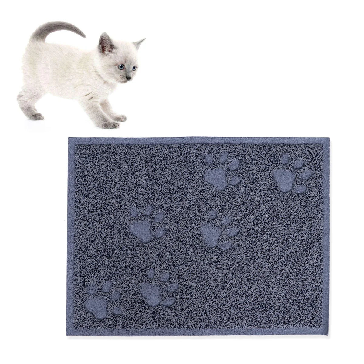 Kattenbakmat 30x40cm, gemakkelijk schoon te maken, gemaakt van waterdicht en stijlvol PVC, wasbaar en ideaal voor het reinigen van huisdieren.