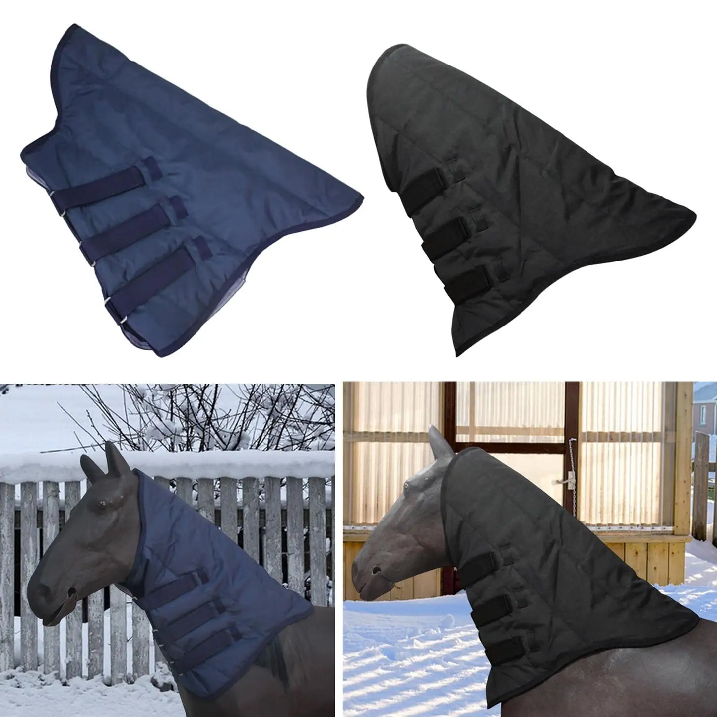 Cache-cou cheval hiver Sunnimix – Tissu Oxford 600D, rembourré, résistant à l'eau